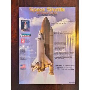 Vintage Lindberg Space Shuttle w/ Boosters 1/200 Scale Model Kit#91002 Sealed!